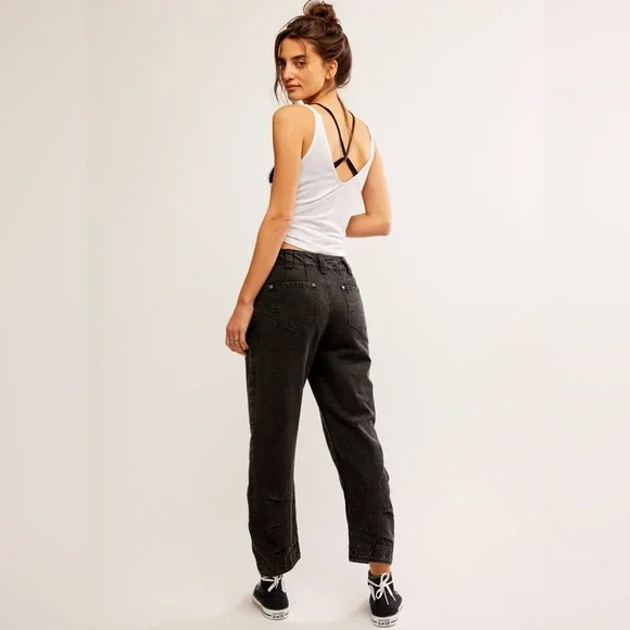 🌻🆕FREE PEOPLE We The Free Supersonic Slim Pants-BLACK COLOR-SIZE 2 & 4 - Picture 7 of 15